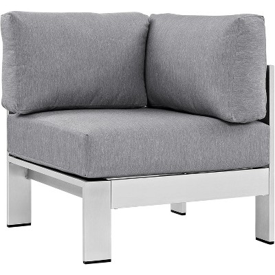 Modway Shore Outdoor Patio Aluminum Corner Sofa
