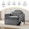 Aukfa Chenille Cat Couch w/ Pet Tunnel – Removable Cushion & Free Toy  High-Density Foam, Washable Cover – Cat-Friendly Furniture for Living Room - 3 of 4
