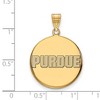 Black Bow Jewelry 14k Yellow Gold Plated Sterling Silver Purdue Boilermakers NCAA Large Pendant - 2 of 3