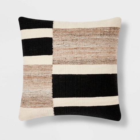Oversized Blocked Woven Square Throw Pillow - Threshold™ - image 1 of 3