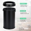GustoWave 65 Liter/17 Gallon Open Top Trash Can, Fingerprint-Proof Stainless Steel Garbage Can - 4 of 4