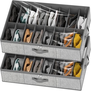 Space Saving Solution, Zapateras para Debajo de la Cama, spacious Underbed Shoe Storage Boxes with High Capacity - 1 of 4