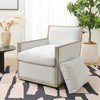 KINWELL Performance Fabric Down Fill Upholstered Swivel Armchair  - Ivory - 2 of 4