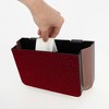 Unique Bargains Car Trash Can Portable Front Seats Trash Bin Red 1 Pc 9.8" Length 3.2" Width 6.3" Height Faux Leather - 4 of 4