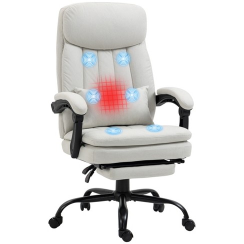 Vinsetto Vibration Massage Office Chair With Heat, Lumbar Pillow
