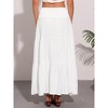 INSPIRE CHIC Women's Summer Casual Elastic High Waist Boho Maxi Skirt - 3 of 4