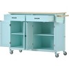 NicBex Mobile Kitchen Island Cart Morden Kitchen Carts on Wheels with Storage, 2 Cabinets, 2 Drawers and Towal Rack for Dining Rooms - 4 of 4