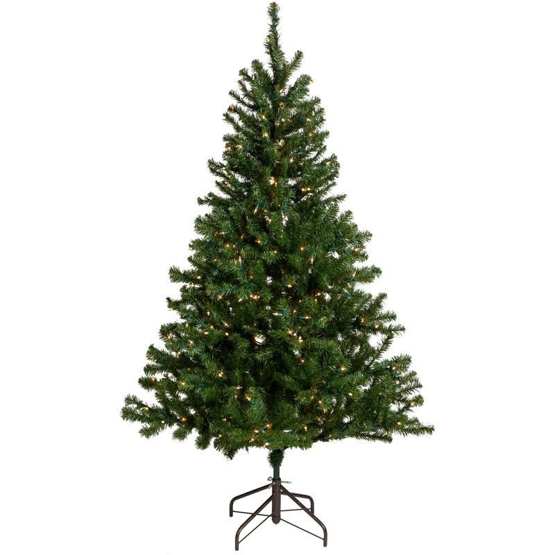 Northlight 6' Pre-Lit Medium Balsam Pine Artificial Christmas Tree, Clear Lights, 1 of 8