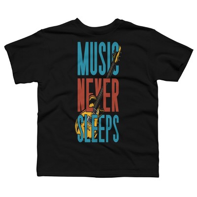 Boy's Design By Humans music never sleeps By solon2020 T-Shirt