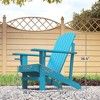 Oversized Adirondack Chair, Outdoor Fire Pit and Porch Seating, Classic Log Lounge w/ Built-in Cupholder - 3 of 4