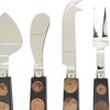 Saro Lifestyle Wood and Resin Fusion Cheese Cutlery Set, Black - 3 of 4