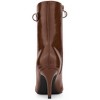 BLISSFUL STEP Women's Lace Up Peep Toe Stiletto Heel Ankle Boots - 4 of 4