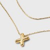 14K Gold Dipped Initial Bubble Multi-Strand Pendant Necklace - A New Day™ Gold - 4 of 4