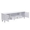 Modern MDF Wood TV Stand for Living Room,TV Stand with Storage Drawers and Open Shelves,Minimalist TV Stand for Entertainment Center-Coolbibila - 3 of 4