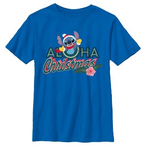 Boy's Lilo & Stitch Aloha Christmas T-Shirt - 1 of 4