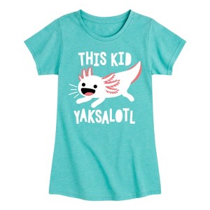 Girls' - Instant Message - This Kid Yaksalotl Fitted Short Sleeve Graphic T-Shirt - 1 of 4