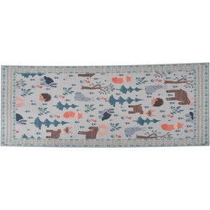 Boho Rugs Washable Area Rug Ultra-Thin Traditional Floral Carpet Large Cream Colorful Vintage Bedroom Rug - 1 of 1