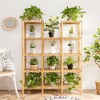 Costway Multifunctional Bamboo Shelf Flower Plant Stand Display Storage Rack Unit Closet - 3 of 4