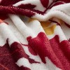 Kate Aurora Ultra Soft & Plush Fall Autumn Leaves Hypoallergenic Fleece Throw Blanket Cover - - 3 of 4