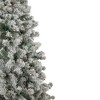 Northlight Pre-Lit Flocked Madison Pine Medium Artificial Christmas Tree - 6.5' - Clear Lights - 4 of 4