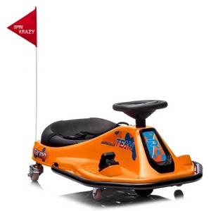 24V Kids Electric Drift Kart, 2-Speed Ride On Car w/360° Spins, Music, Lights, Flags, 5MPH, for Ages 3+ - 1 of 4