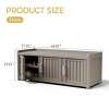 Syemin Shoe Racks Shoe Storage Cabinet Waterproof UV-Resistant Entryway Storage Bench Indoor Outdoor Shoe Organizer, Grey, 46.85"*17.32"*17.91" - 2 of 4