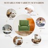 Modern Wingback Accent Chair, Upholstered Armchair with Lounge Seat & Wood Legs - 4 of 4