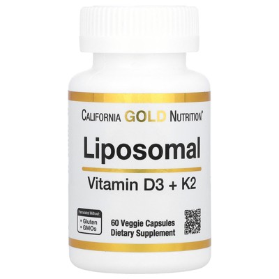 Liposomal Vitamin K2 + D3, Featuring Dry Liposome Delivery Method by Aktin Technology, 1000 IU, 60 Veggie Capsules