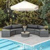 Resenkos 8 Pieces Patio Furniture Set, Outdoor Sectional Furniture, PE Rattan, Mixed-Brown - 3 of 4
