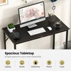 Tangkula 2PCS 40-Inch Small Computer Desk Home Office PC Workstation w/ Heavy-duty Metal Frame Black - 3 of 4