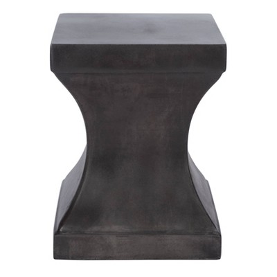 Curby Modern Concrete Accent Table - Black - Safavieh