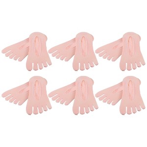 Unique Bargains Women's Nylon Breathable Split Toe Compression Socks Non-Slip 6 Pairs - 1 of 4