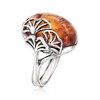 Ross-Simons Amber Ginkgo Leaf Ring in Sterling Silver - 3 of 4