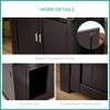 ONWITH Wooden Cat Litter Box Enclosure Furniture with Adjustable Partition - 3 of 4