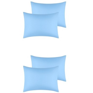 Unique Bargains Satin Easy Care and Wrinkle Envelope Closure Pillowcases Cover 4 Pcs - 1 of 4