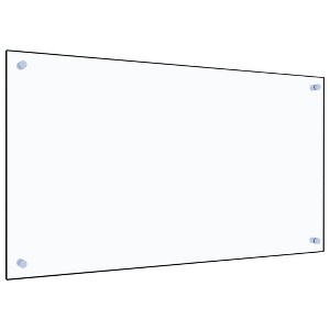 vidaXL Kitchen Backsplash Transparent 35.4"x19.7" Tempered Glass - 1 of 4