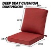 Pellebant Patio Chair Cushions Waterproof for Outdoor Furniture with Removable Cover Deep Seat & Back Cushion - 2 of 4