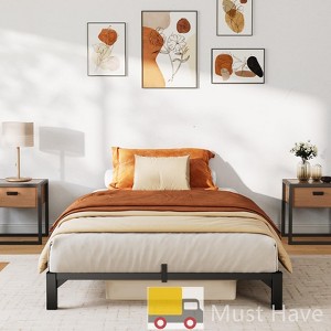 Jojoka Metal Bed Frame, Heavy Duty Platform with 800 lbs Support, No Box Spring Needed, Easy Tool-Free Assembly, Noise-Free Design - 1 of 4