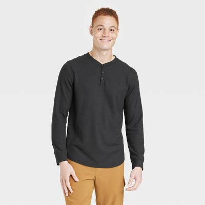 Men's Waffle-knit Henley Athletic Top - All In Motion™ Stone Xl : Target