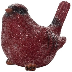 Transpac Resin 5.5 in. Red Christmas Glitter Cardinal - 1 of 2