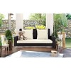 50" Outdoor 2-Person Wicker Hanging Porch Swing Chair with Cushions & Chains, 500 LBS Capacity - 3 of 4