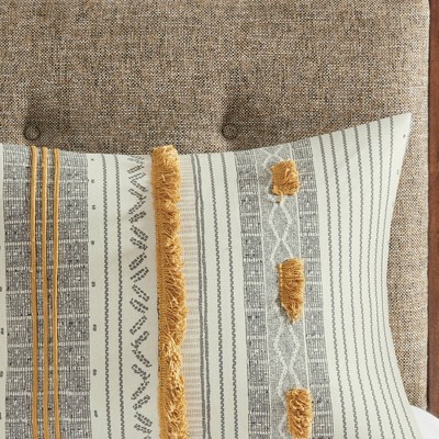 King Gray and Yellow Cotton Down Alternative Comforter Set