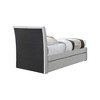 Meridian Furniture,Myles Linen Textured Fabric Twin Trundle Bed - 4 of 4