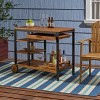 VYNXARIA Bar Cart and Wine Rack Weathered Black,Vintage Style Beverage Serving Cart with Locking Wheels - 3 of 4