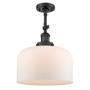 Bell - 1 Light Semi-Flush Mount In Industrial Style-16 Inches Tall and 12 Inches Wide - 1 of 1