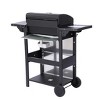 KTMBDW 3-Burner Propane Gas BBQ Grill, 25650BTU Output With Wire Enamel Cooking Grids For Outdoor Barbecue, Foldable Side Table, Silver - 3 of 4