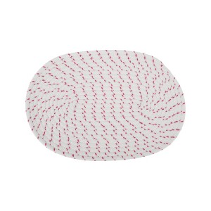 Unique Bargains Trivet Oval Rope Coaster Cotton Non-Woven Fabric 12.6"x8.66"x0.31" - 1 of 3