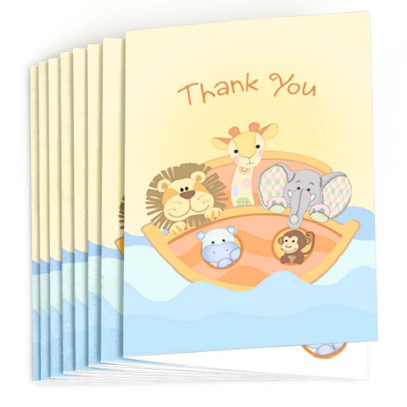 Big Dot of Happiness Noah's Ark - Baby Shower Thank You Cards (8 count), 2 of 7
