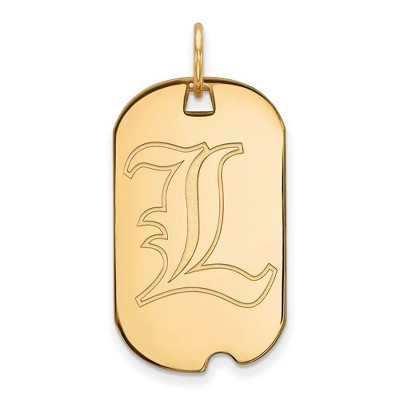 Black Bow Jewelry 14k Yellow Gold Louisville Cardinals NCAA Pendant