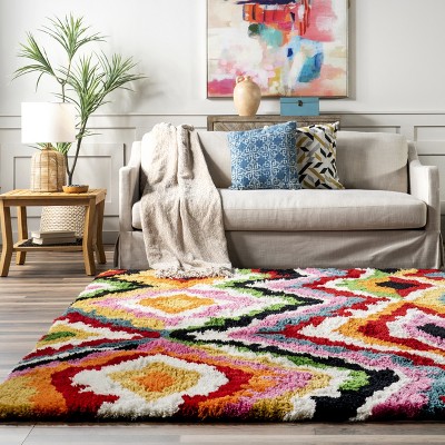 Bohemian Bliss Multicolor Handmade Shag Area Rug 4' x 6'